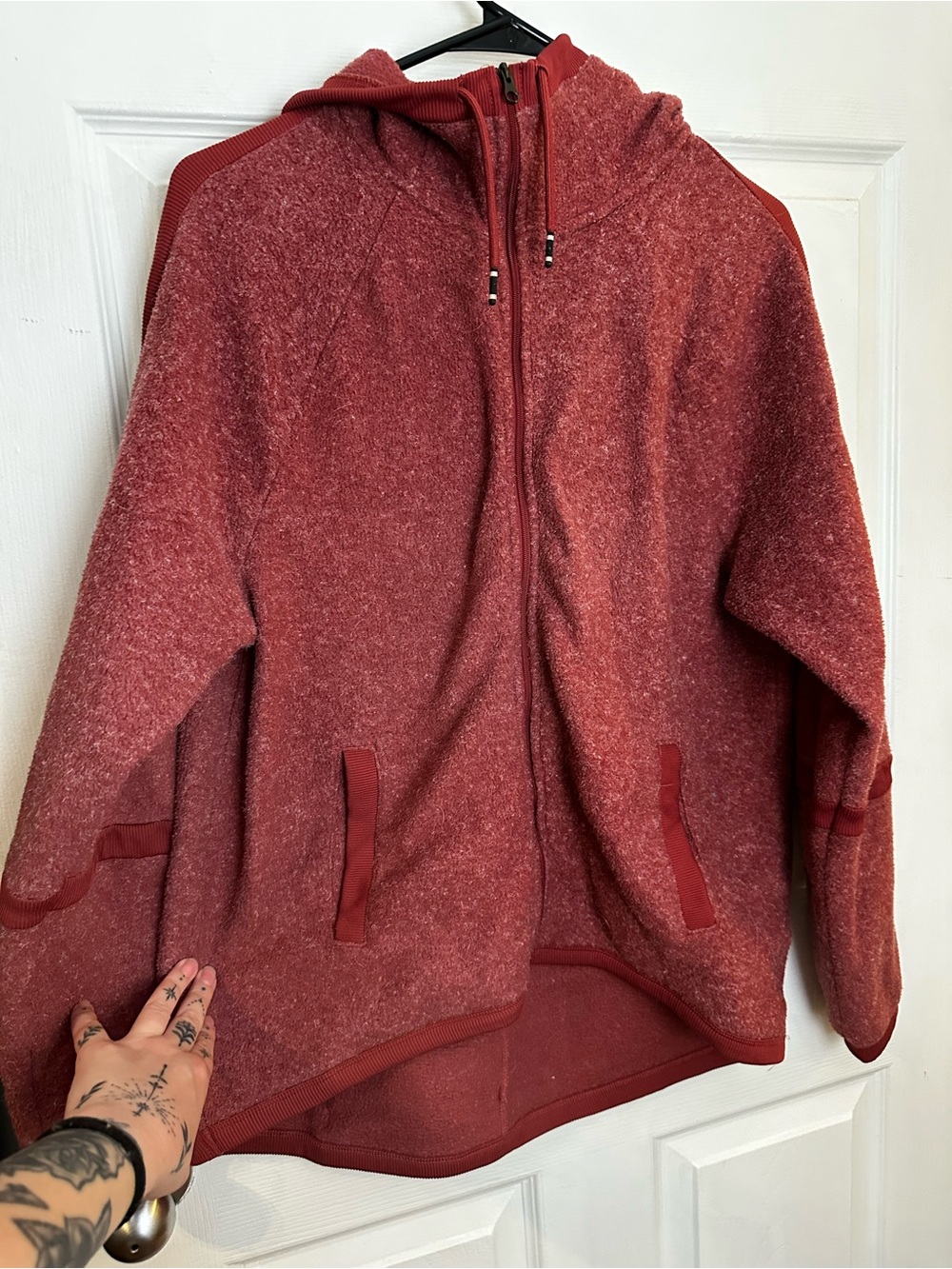 Nike Red Hooded Zip-Up Jacket